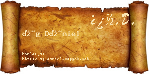 Ág Dániel névjegykártya