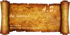 Ág Dániel névjegykártya